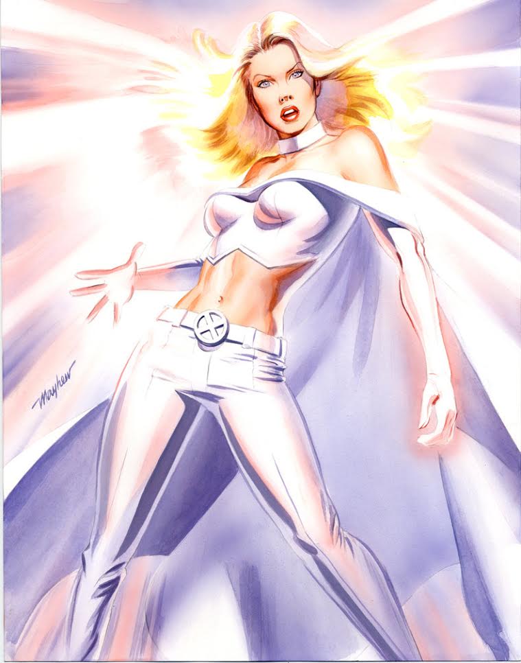 White Queen Emma Frost Cosplay Costume With Cape Halloween